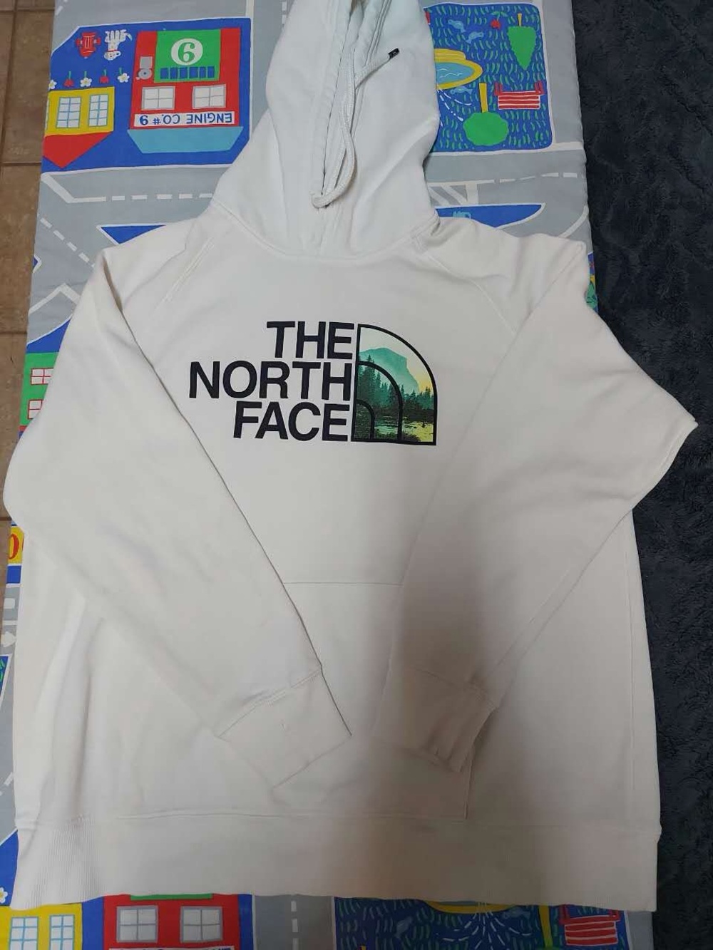 The North Face white sweatshirt